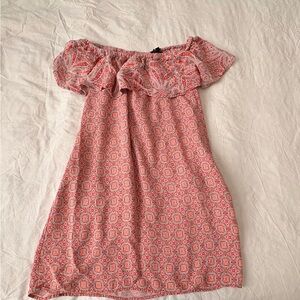 Set of 2 Sanctuary Sun Orange Misha Printed-Shoulder Shift and Aeropostale blue